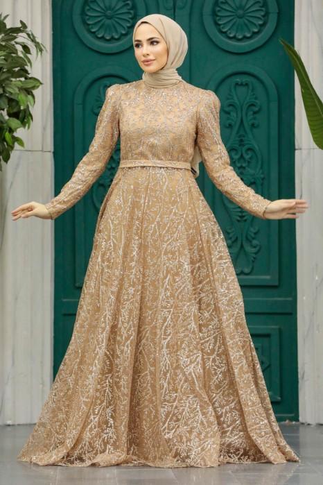 GOLD EVENING DRESS